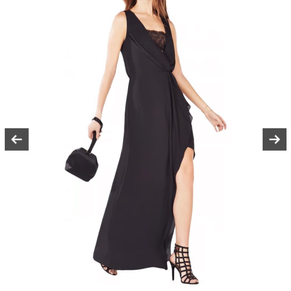 BCBG Max Azria Lace Draped Dress